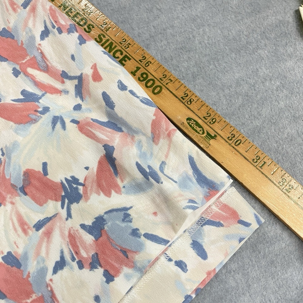 Abercrombie & Fitch Paint Print Midi Skirt Large Wide Slit Dainty Summer Spring - Picture 9 of 9